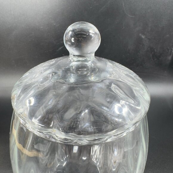 Princess House Optic Clear Glass Apothecary Jar Canister Container Vintage Decor - Picture 10 of 14